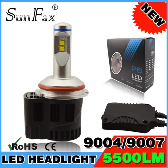 New design! P6 55W 5200LM yellow led headlight bulbs 9004, automatic car led headlight kit