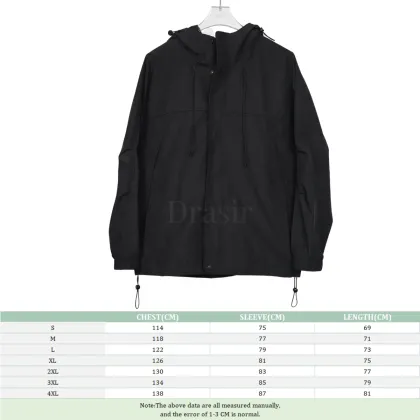 OEM&ODM Men's Black Oversize Cargo Jacket - Windproof Outdoor Casual Unisex Jacket