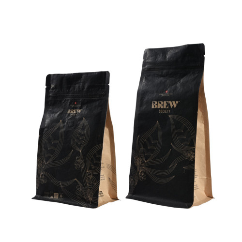 Shatter-odol udržitelné kávové tašky Kraft Paper s vlastním designem