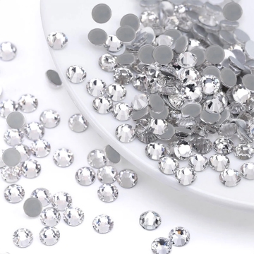 Bling Crystal Clear Hotfix Rhingestones - Strons à colle pour décoration en tissu
