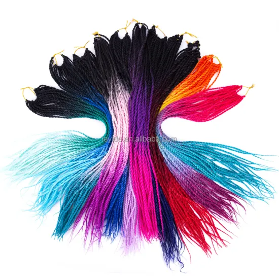 AliLeader High Quality 24 inch Ombre Color Synthetic Crochet Hair Senegalese Twist Hair Braiding Hair Extension