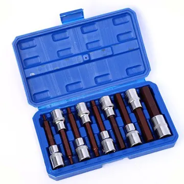 9PCS High Quality CRV S2 Hex Drive Deep Socket Set for Car Repair