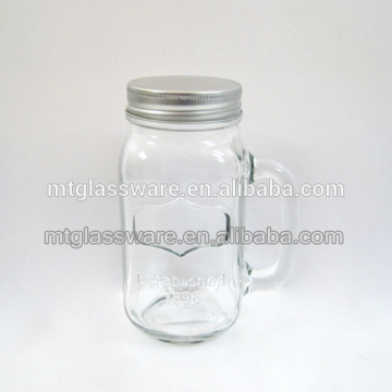 Glass mason jar with decal 3110