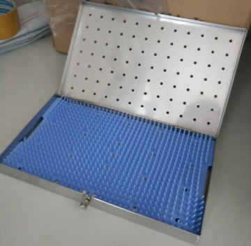 Stainless steel/plastic medical instrument sterilization box