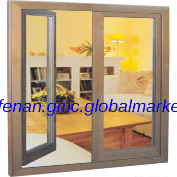 Serie 6000 FENAN polvere piatto rivestito apertura finestra in alluminio