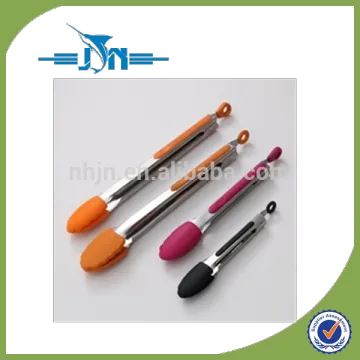 12 inch length kitchen or grill Stainless steel silicone tongs and food tong