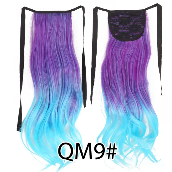 AliLeader 20" Long Curly Clip In Hair Ponytail Hairpiece With Combs Synthetic Hair Pony Tail Hair