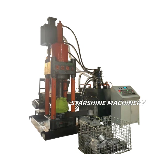 Pressa idraulica per il riciclaggio di trucioli metallici