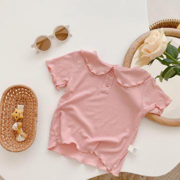 Summer Women's Pink Cotton Short-sleeved T-Shirt