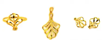 Golden Leaf Jewelry Set