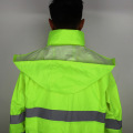 Wholesale ANSI/ISEA 300D Oxford High Visibility Raincoat