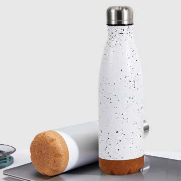 Cork Insulated Gift Cup - 500ml/17oz Double Vacuum Thermos Bottle