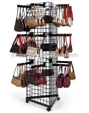 3-Sided Gridwall Fixtures, Set of (2), Wheeled Bases, (25) Faceout Hooks - Black