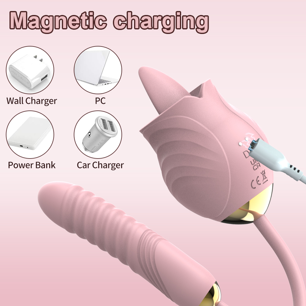 Rose-Shaped Multi-Frequency Vibration Wand