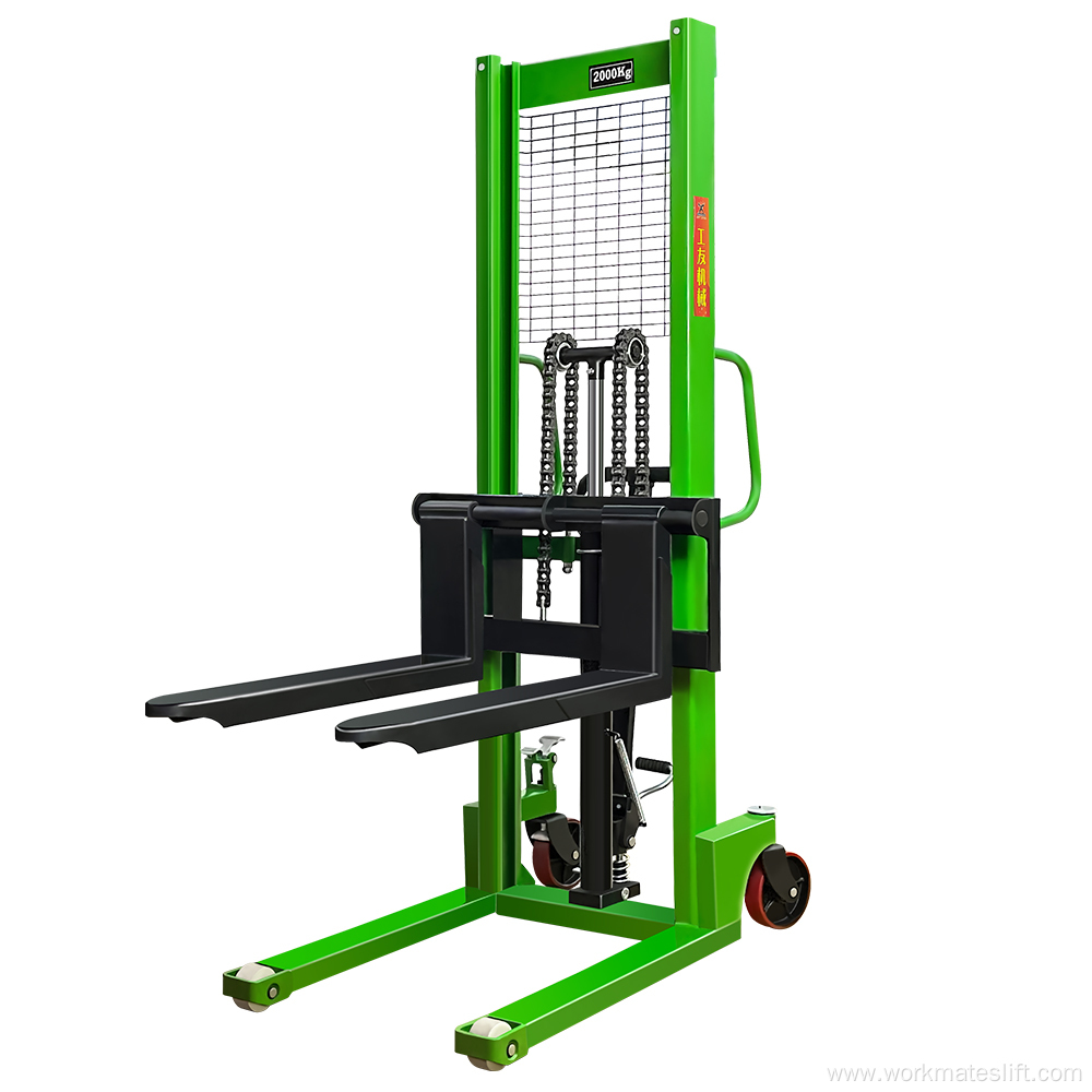 Small And Efficient Adjustable Manual Stacker