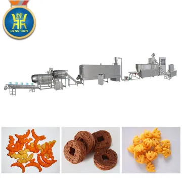 commercial stainless steel extruded puff snacks food production plant