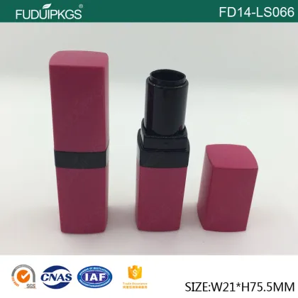 Empty Square Matte Plastic Makeup Lipstick Tube