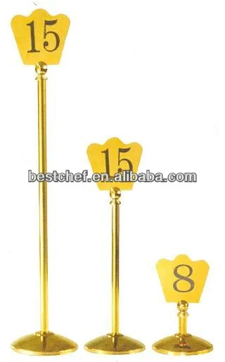 Heavy-duty stainless steel Imperial crown Table number stand