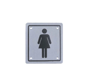 Stainless steel toilet sign for the park