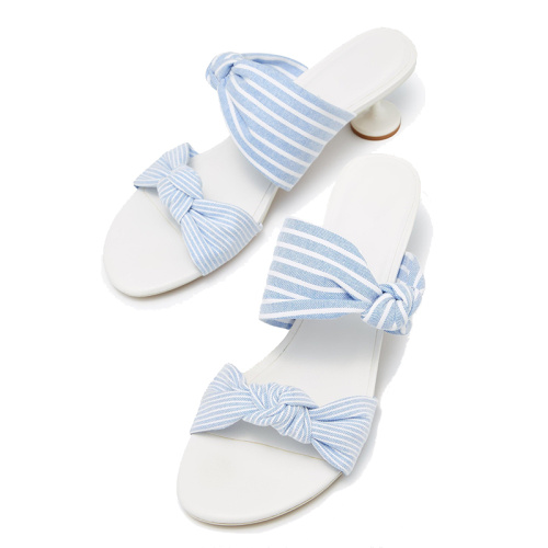 Elegant Bow Toe Thin Heel Sandals