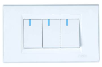 A-L3K1 Italia type white 3gang switch