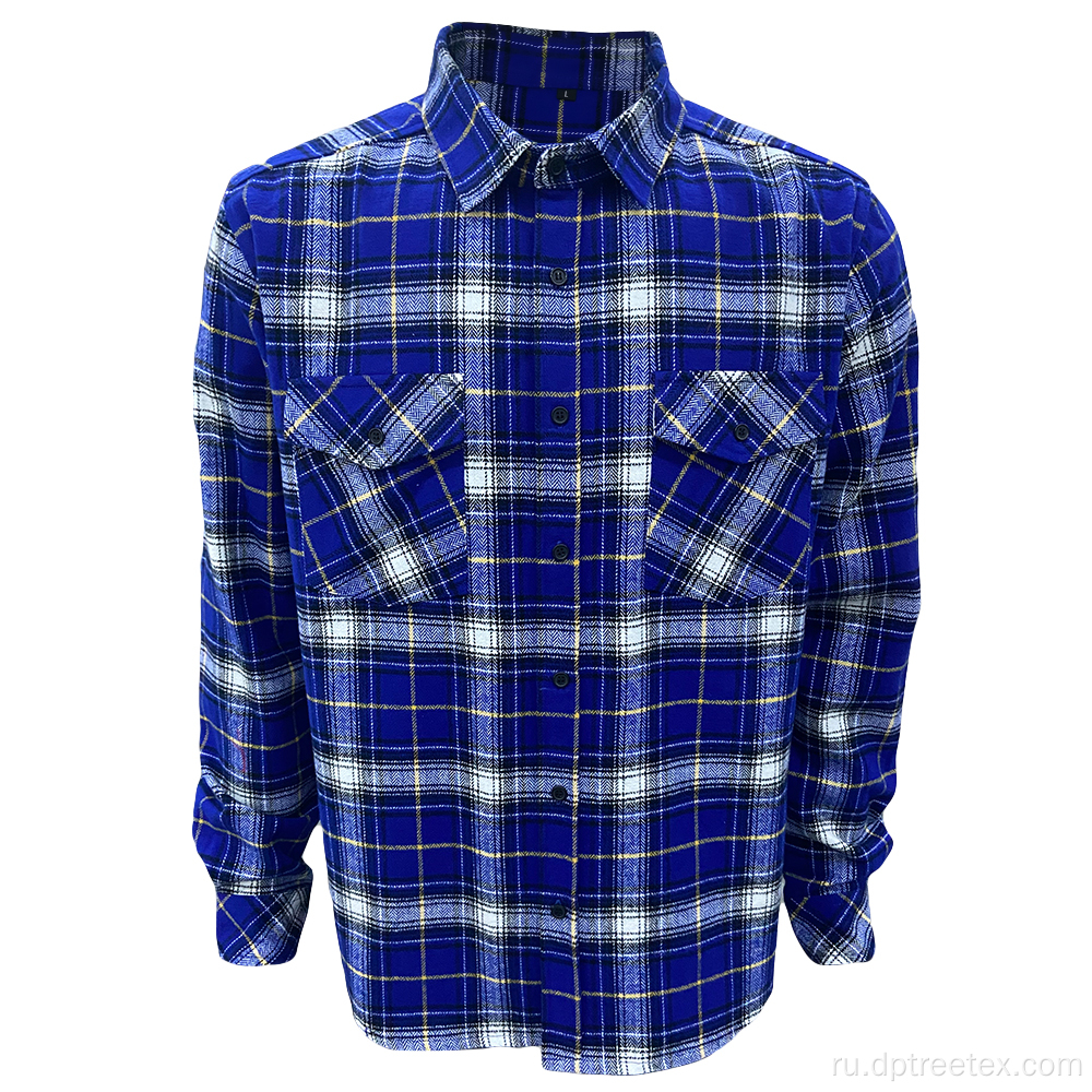 Пользовательский логотип Mens Winter Retro Flannel Flanned Flanled Рубашка