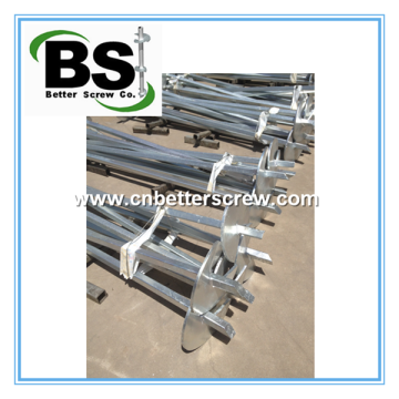Square bar shaft helical piles anchor for foundation