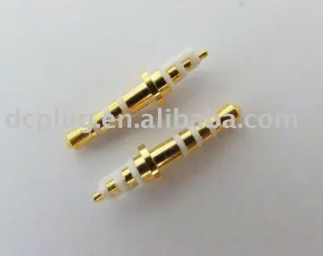 gold-plate,white plastic,tray 4.5mm,total length 19.0mm,2.5mm four stage dc plug