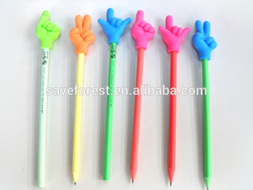 3D customized pencils with cute eraser for school kids or children or adult or office or promotional