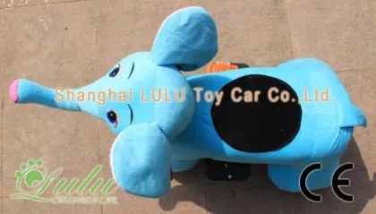 blue elephant ride car
