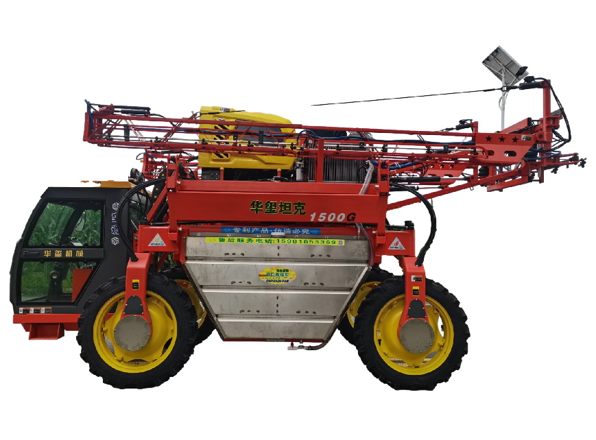 Elevated spraying machine