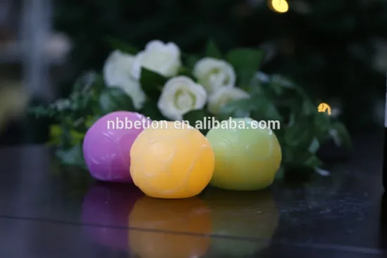 carved ball-shaped flameless flicker led wax candles led tealight candles led candles with timer