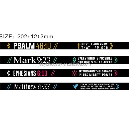 Religious-themed Silicone Wristbands: Perfect Promotional Event Gifts for Bible Faith and Sports Enthusiasts