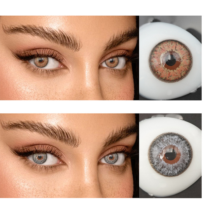 Logo Fashion contact lens color eye with foldable