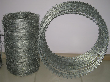 Airport Fence with Galvanized Barbed Wire