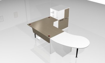 Modern acrylic office desk, modern glass office desk