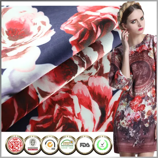 Shaoxing Oeko-Tex Standard 100 Semi digital printed Cheap satin chiffon fabric