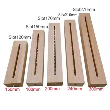 Rectangular Wooden LED Light Display Stand with 3D Plexiglass Lamp Holder and USB Cable