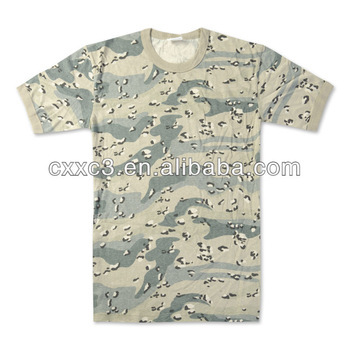 Grid Military Camouflage T-shirt 100% cotton