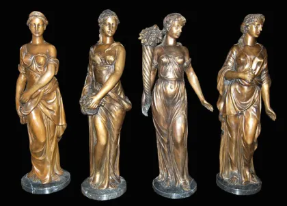 Brass God of The Four Seasons Statue