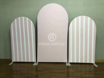 stripe gold arch backdrop frame