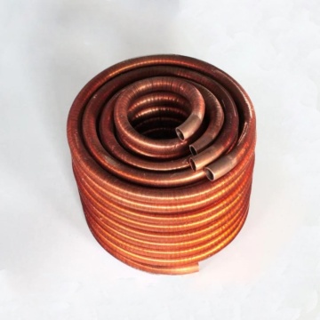 Bobina de cobre tubo de aleta de calentamiento líquido