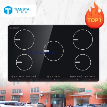Harga rendah tahan lama 5 pembakar sentuhan induksi cooktop induksi