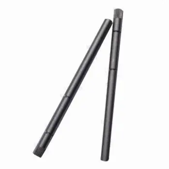 Shaft with knurling processed by auto lathe, made of stainless steel, SUS303, 304 and 316