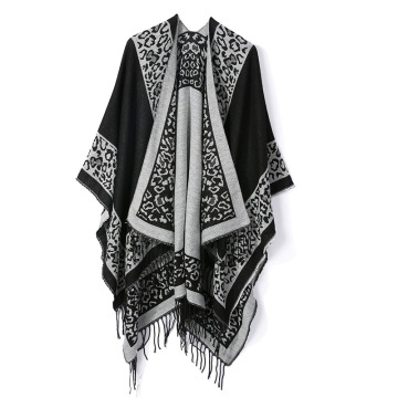 Women's Printed Tassel Open Shawl