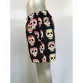 China Black skull print men's beach shorts Manufactory