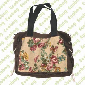 Cotton/Printed RPET Fiber Bag with 1 Color Silkscreen Printing, Customized Designs are Accepted