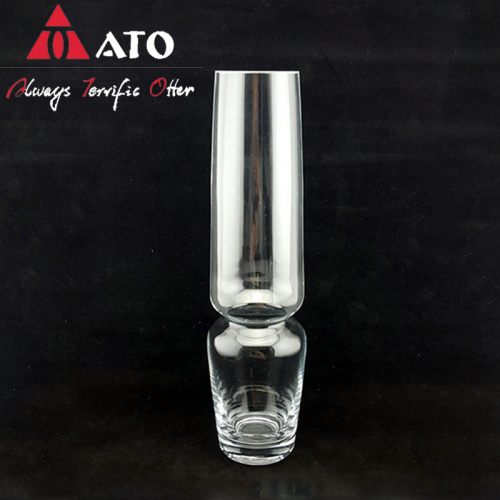 Vasos transparentes de vidro para decoração de casa de mesa transparente