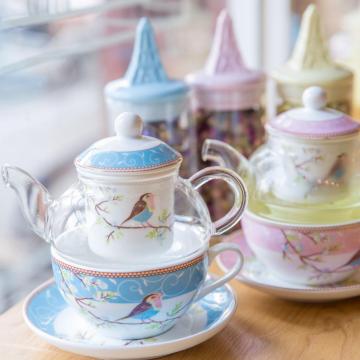Thé pour un ensemble avec 360ML et 200ml tasse en céramique de porcelaine