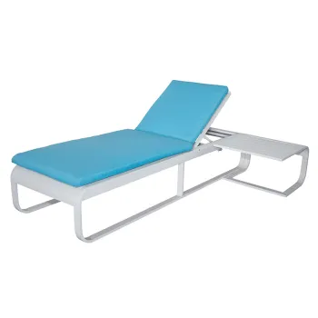 waterproof blue relaxing recliner outdoor chaise lounge chair